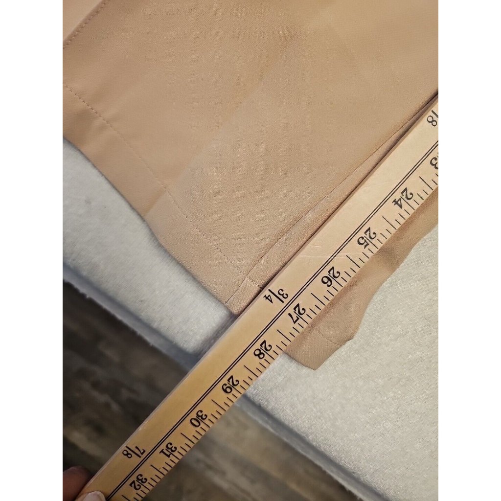 Max Wide Leg Trousers Tan Brown Gold Chain Accent High Waist Pants Uk 10 Eur 36 — image 2 of 8